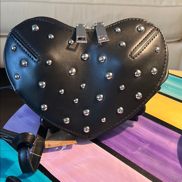 Studded Mini Bag Black With Silver Studs by Mix No. 6 - Picture 1 of 7